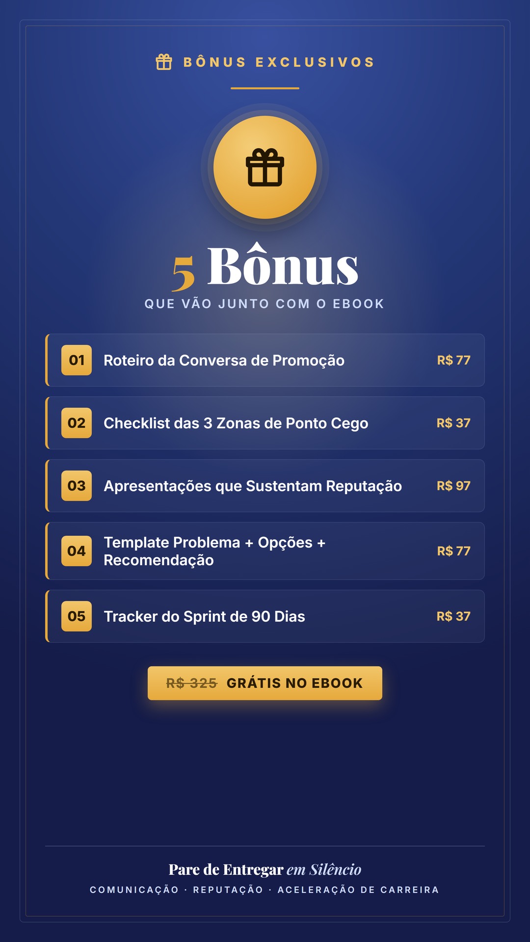 5 bônus inclusos com o ebook